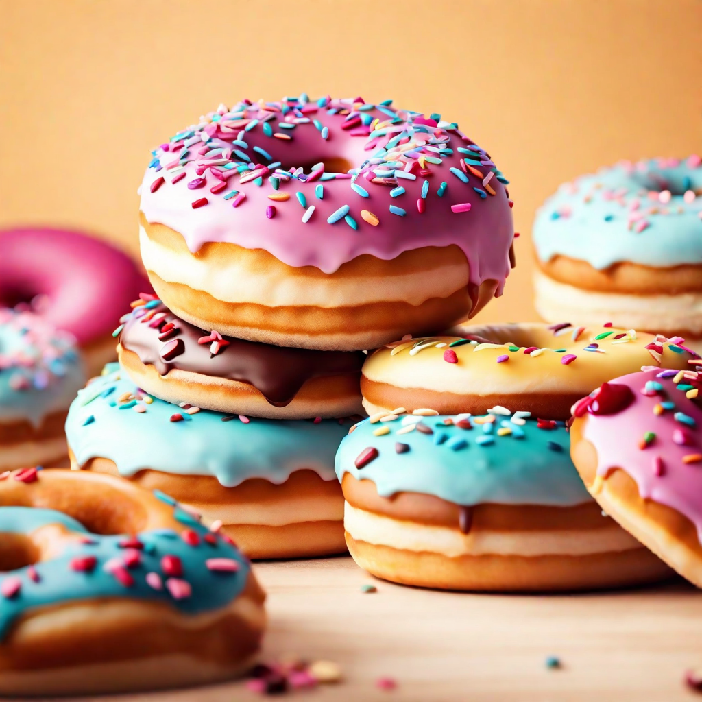 generated image of doughnuts using Stable Diffusion